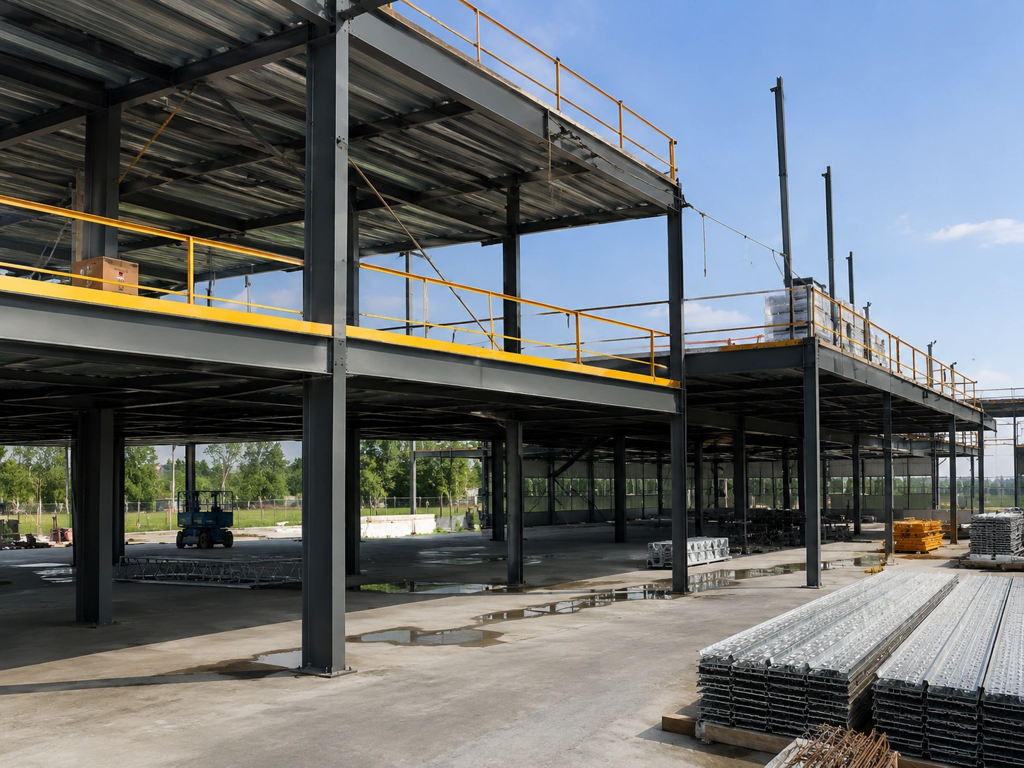 05 Warehouse Platform Steel Decking Floor System - Premium Structural Steel Component by Welldone Steel