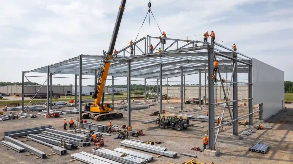 prefabricated steel building construction