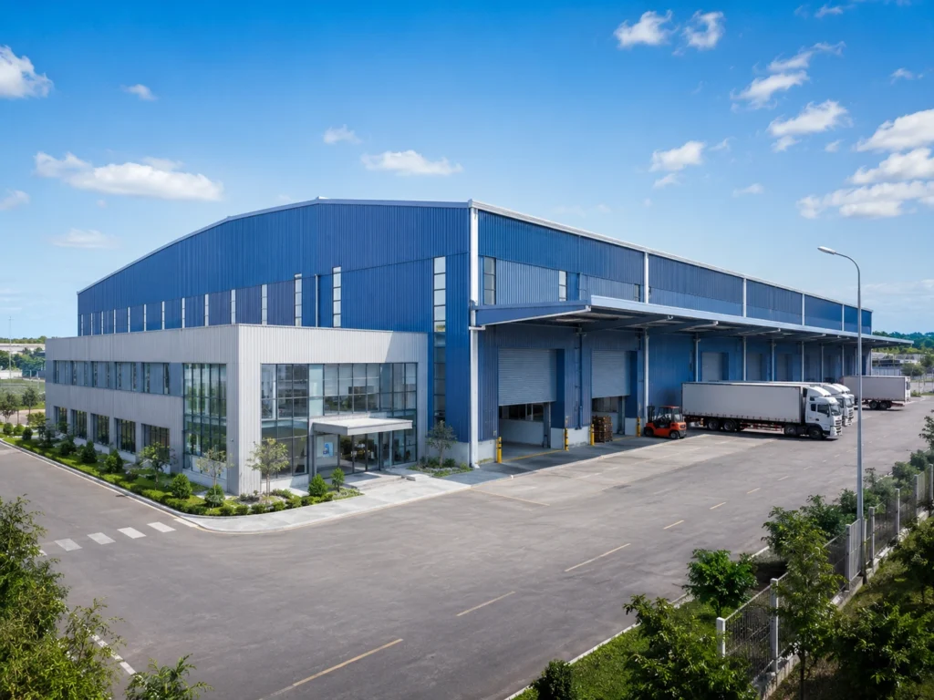 pre-engineered steel warehouse logistics project