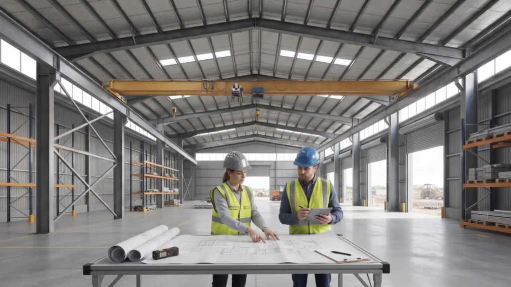 Steel warehouse design planning