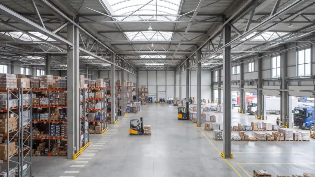 Steel warehouse for logistics and distribution