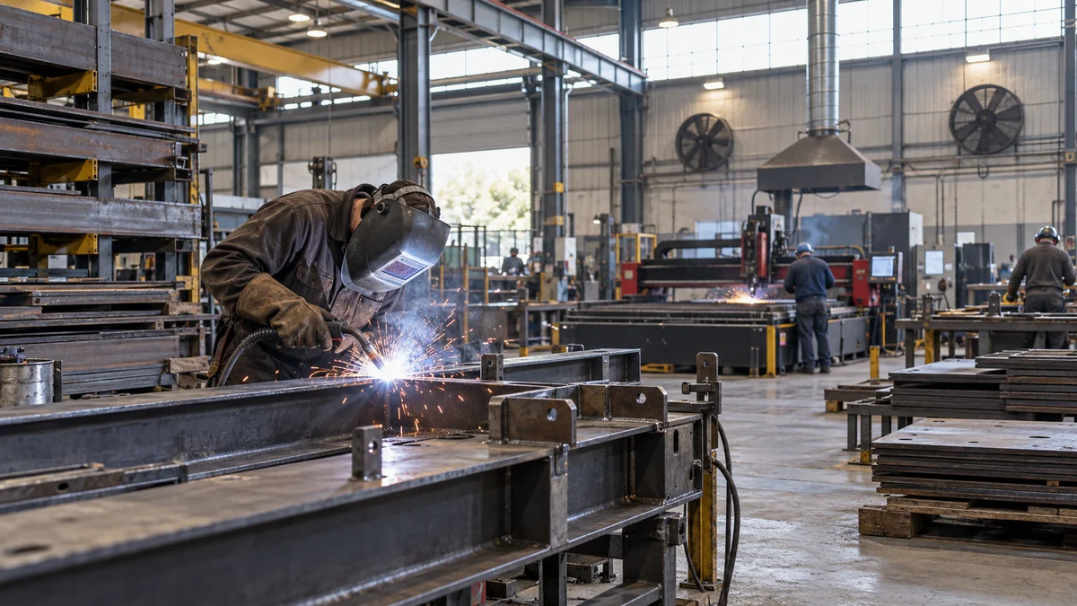 industrial steel building fabrication workshop