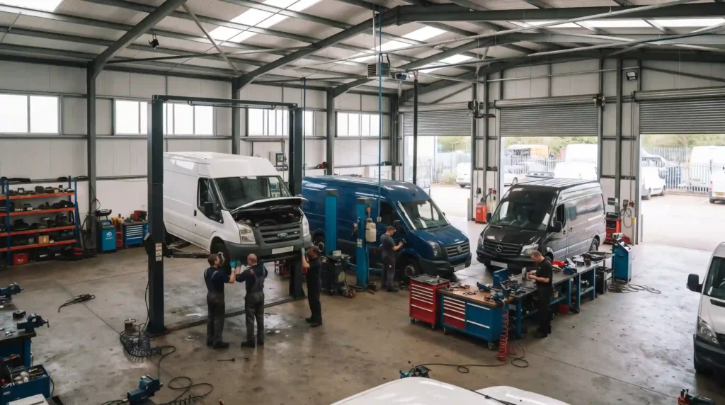 Prefab steel workshop for automotive repair
