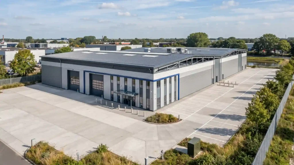 Completed large span steel building project
