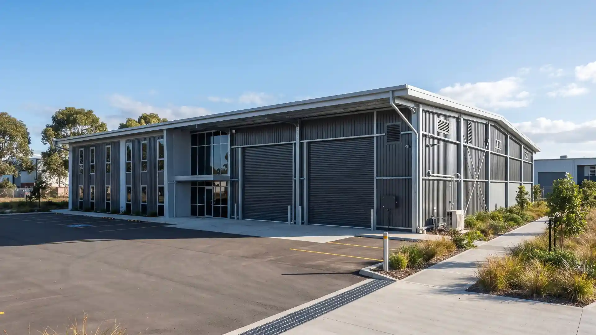 modern steel workshop building design