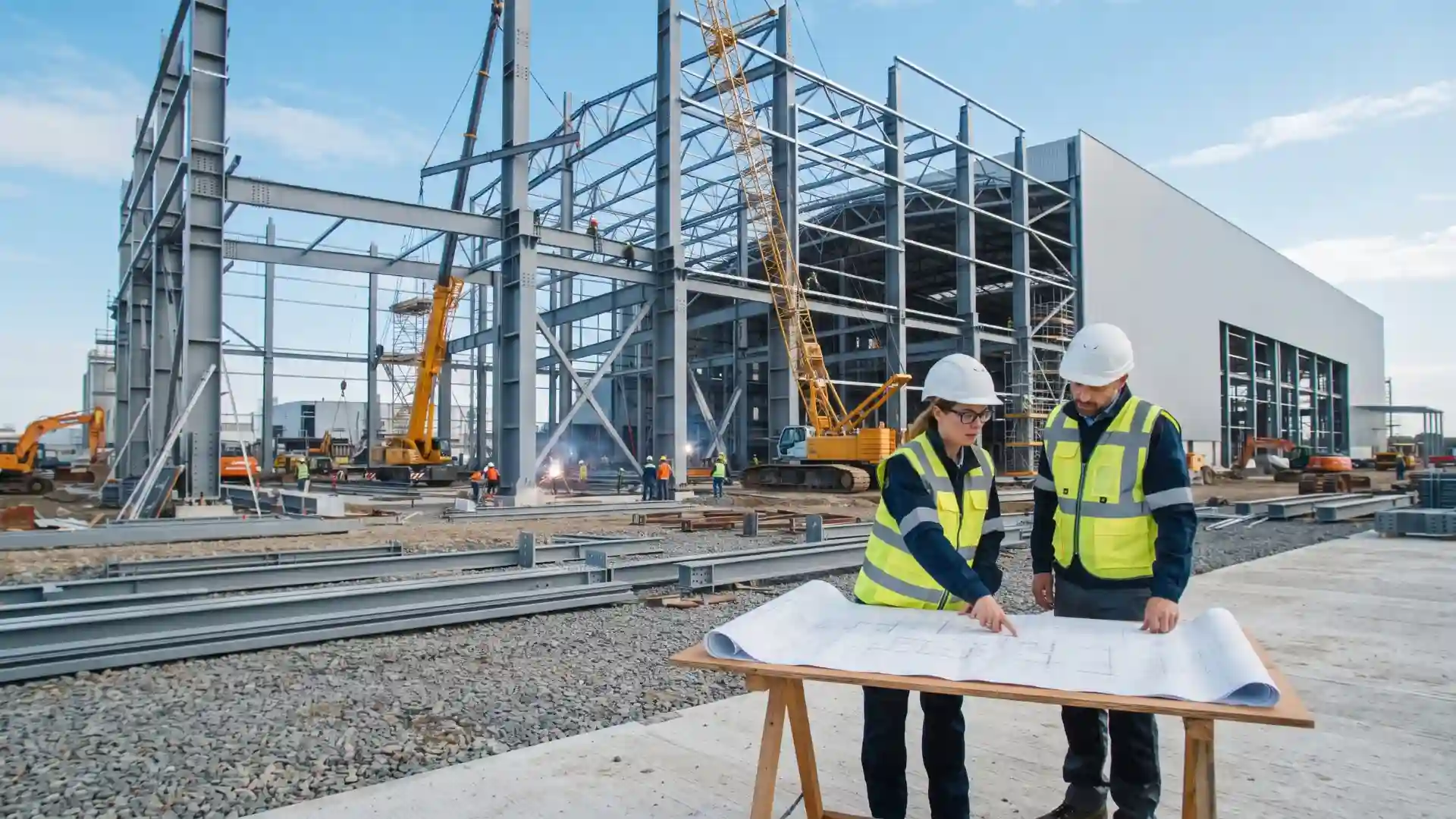 steel factory building project planning